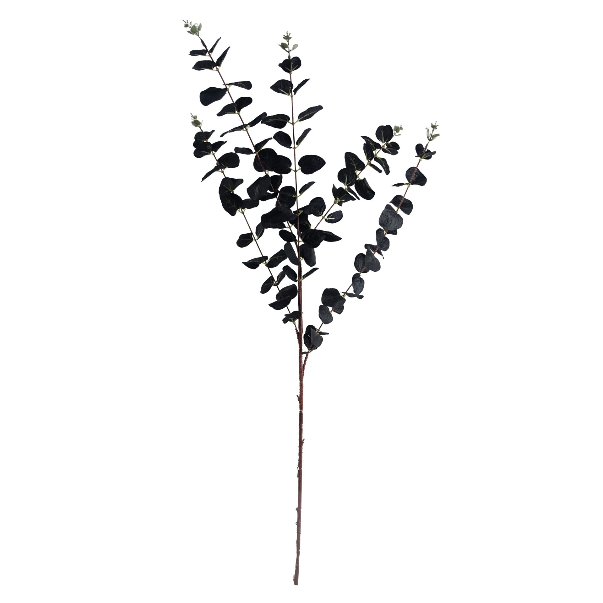 100cm Yellow Lily Black Eucalptus Glass Ball Vase