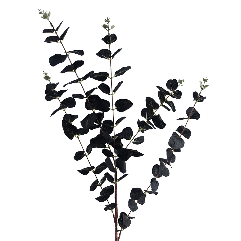 80cm Black Eucalyptus Foliage Stem