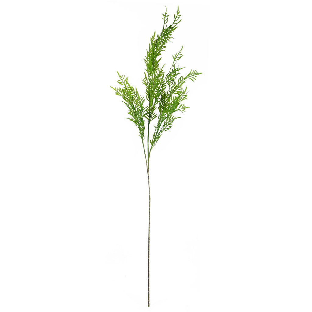 100cm Yellow Lily and Fern Display Glass Vase
