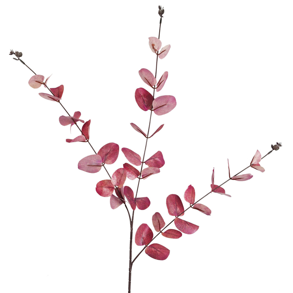 Pack of 6 x 80cm Pink Eucalyptus Foliage Stem