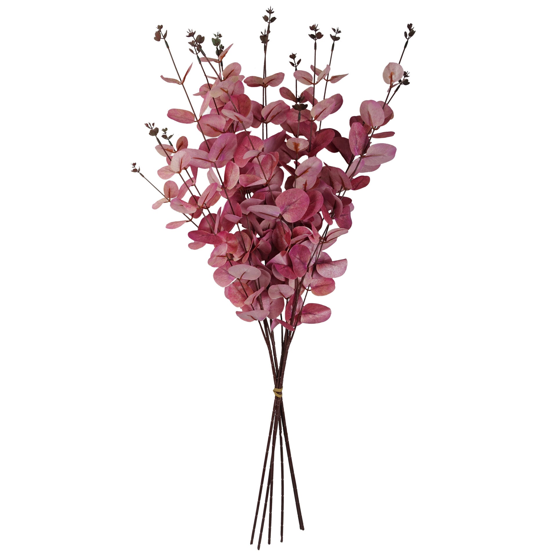 Pack of 6 x 80cm Pink Eucalyptus Foliage Stem