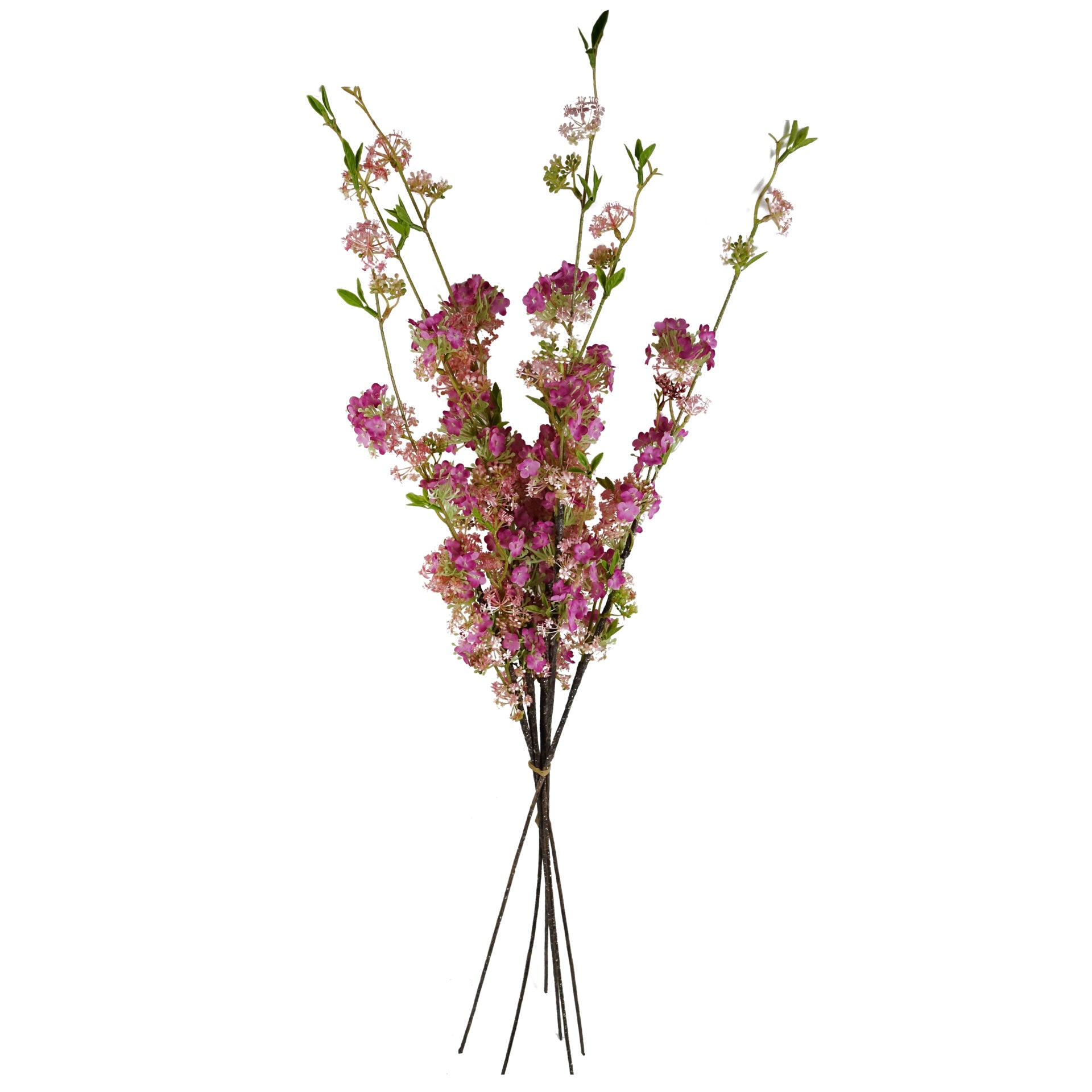 Pack of 6 x 100cm Pink Blossom Spray Stem