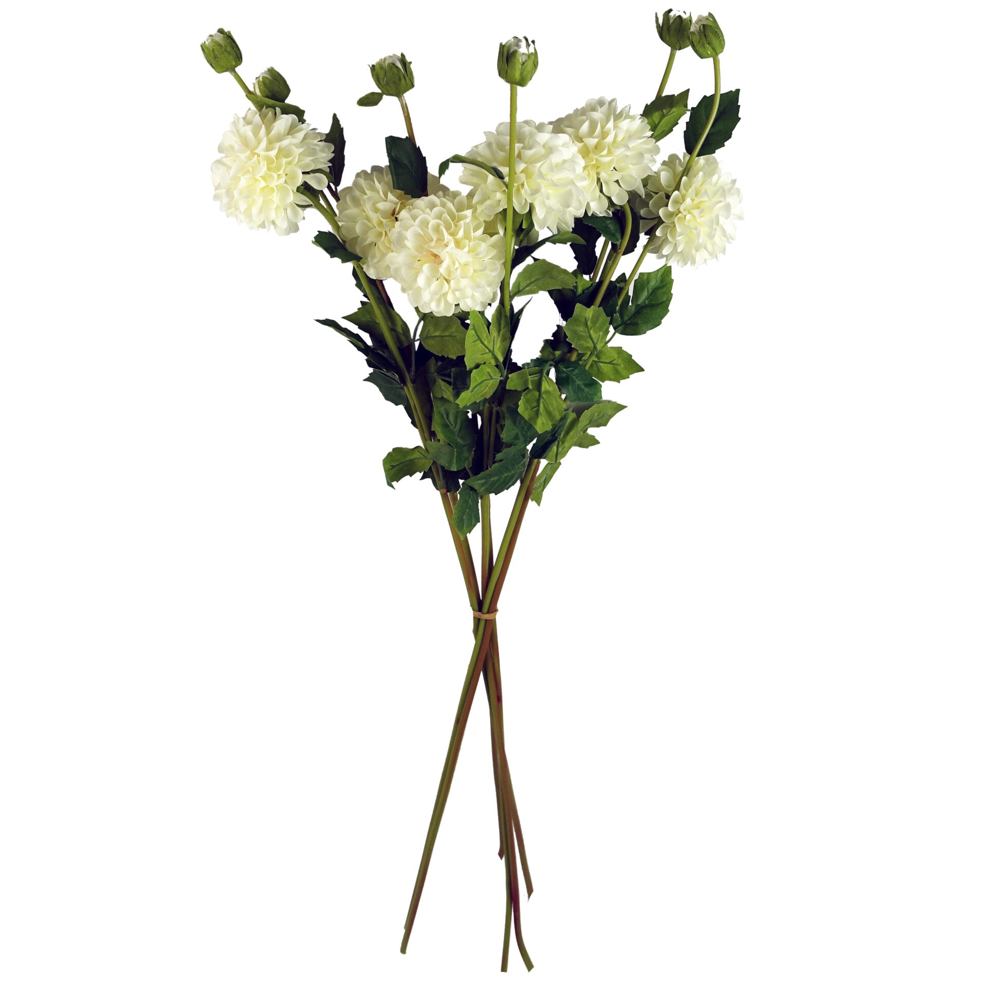 75cm Artificial Dahlia PomPom Flower Stem Cream