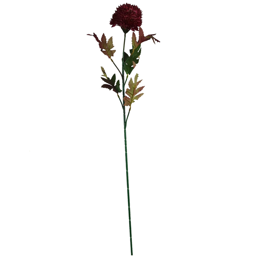 Pack of 6 x 70cm Large Ball Dahlia Artificial Flower Stem Pink