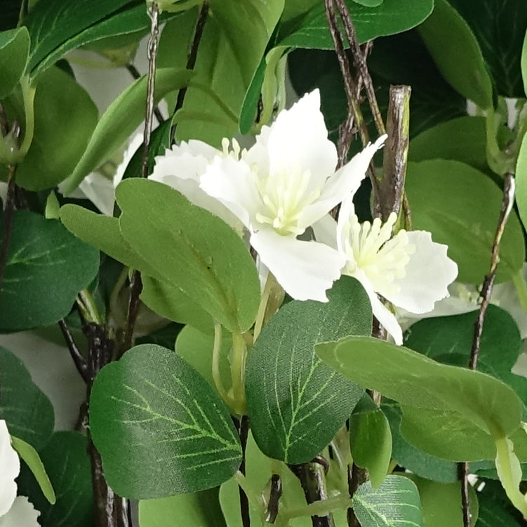 Pack of 6 x 60cm Flower Foliage Spray - White