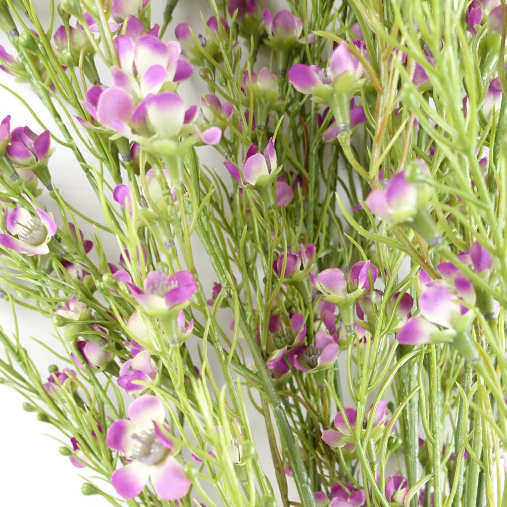 100cm Artificial Foliage Stem with Small Flowers - Purple