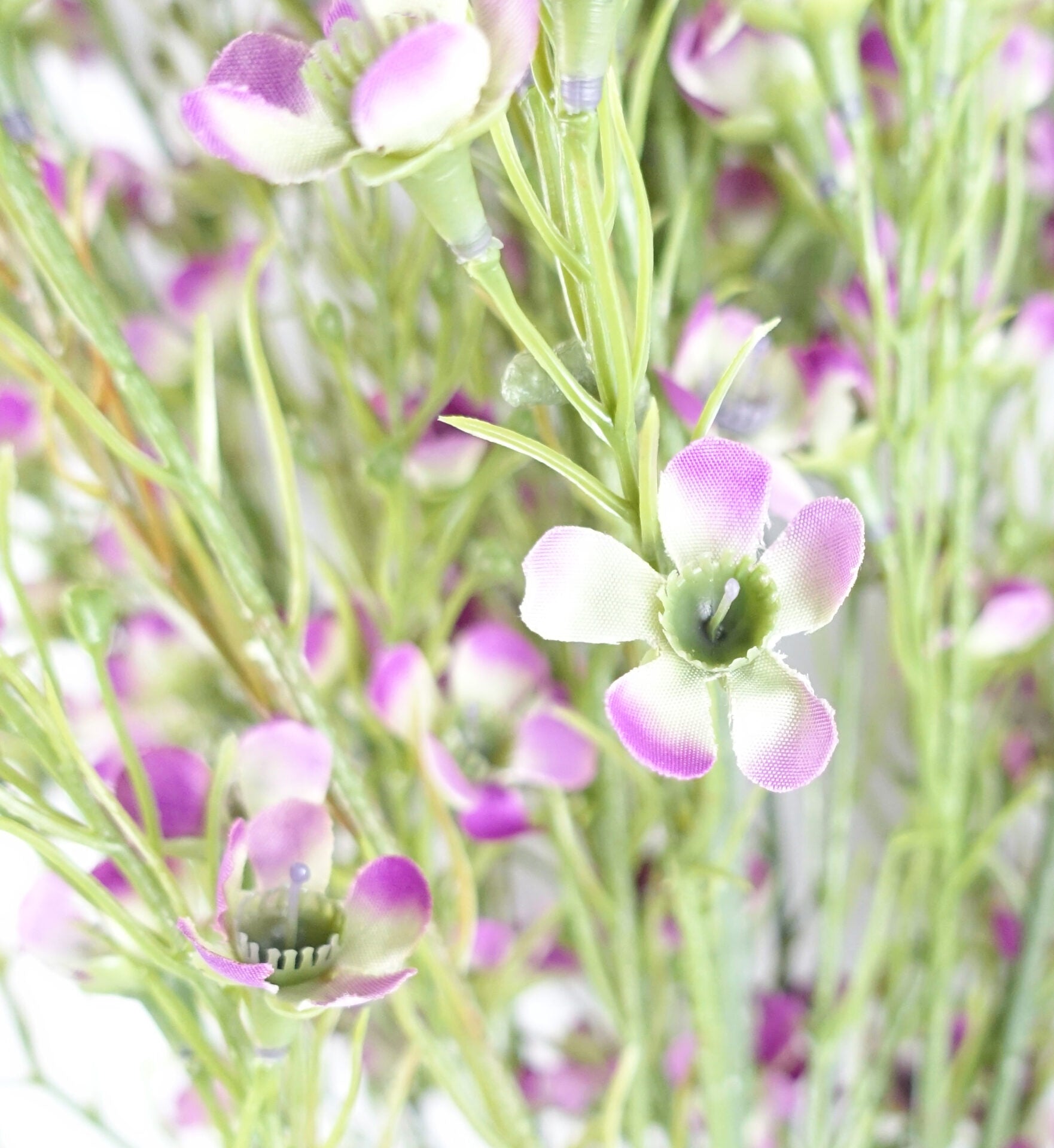 100cm Artificial Foliage Stem with Small Flowers - Purple