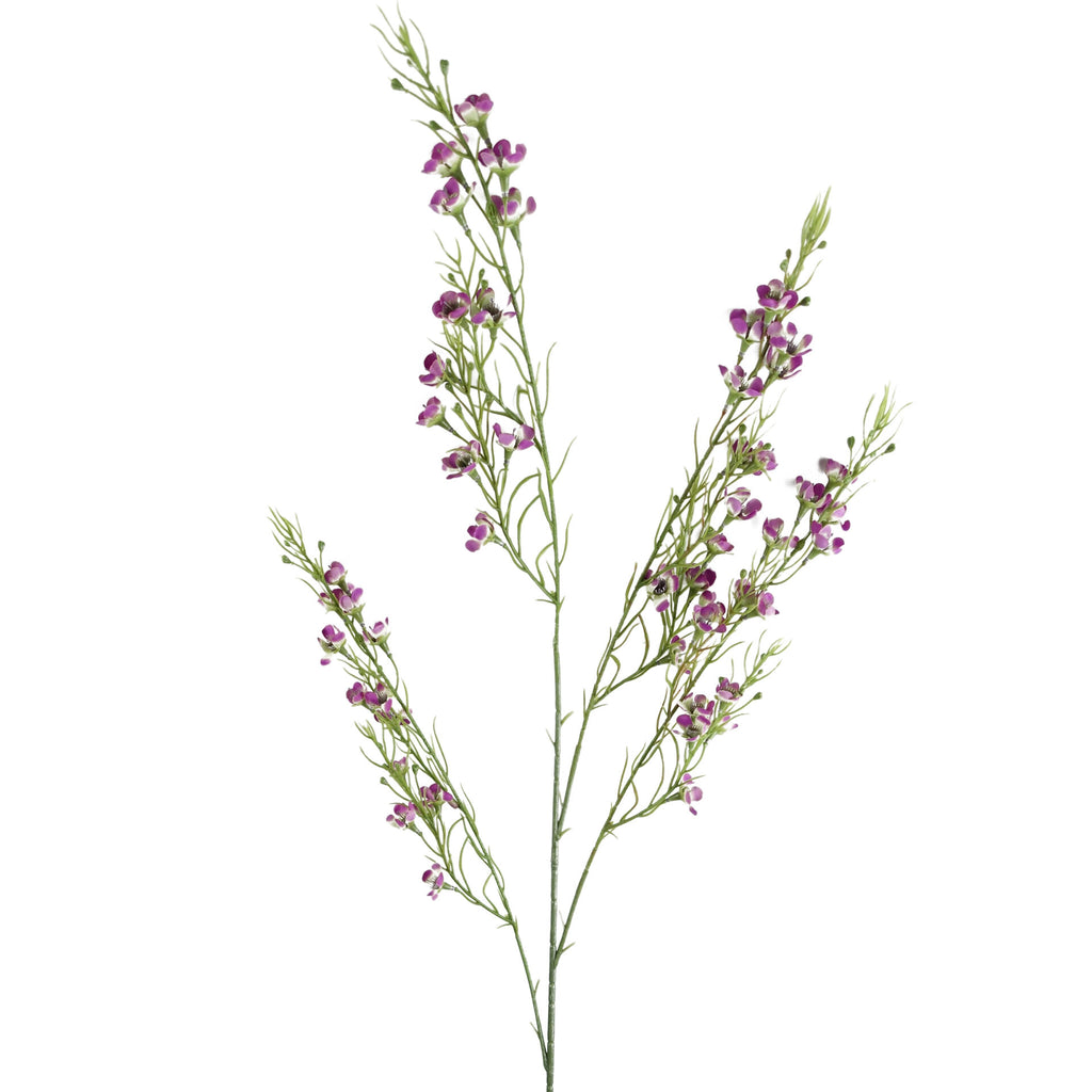 100cm Artificial Foliage Stem with Small Flowers - Purple