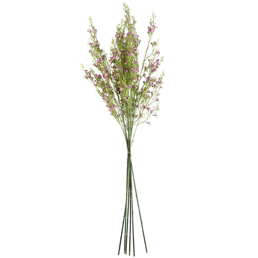 100cm Artificial Foliage Stem with Small Flowers - Purple