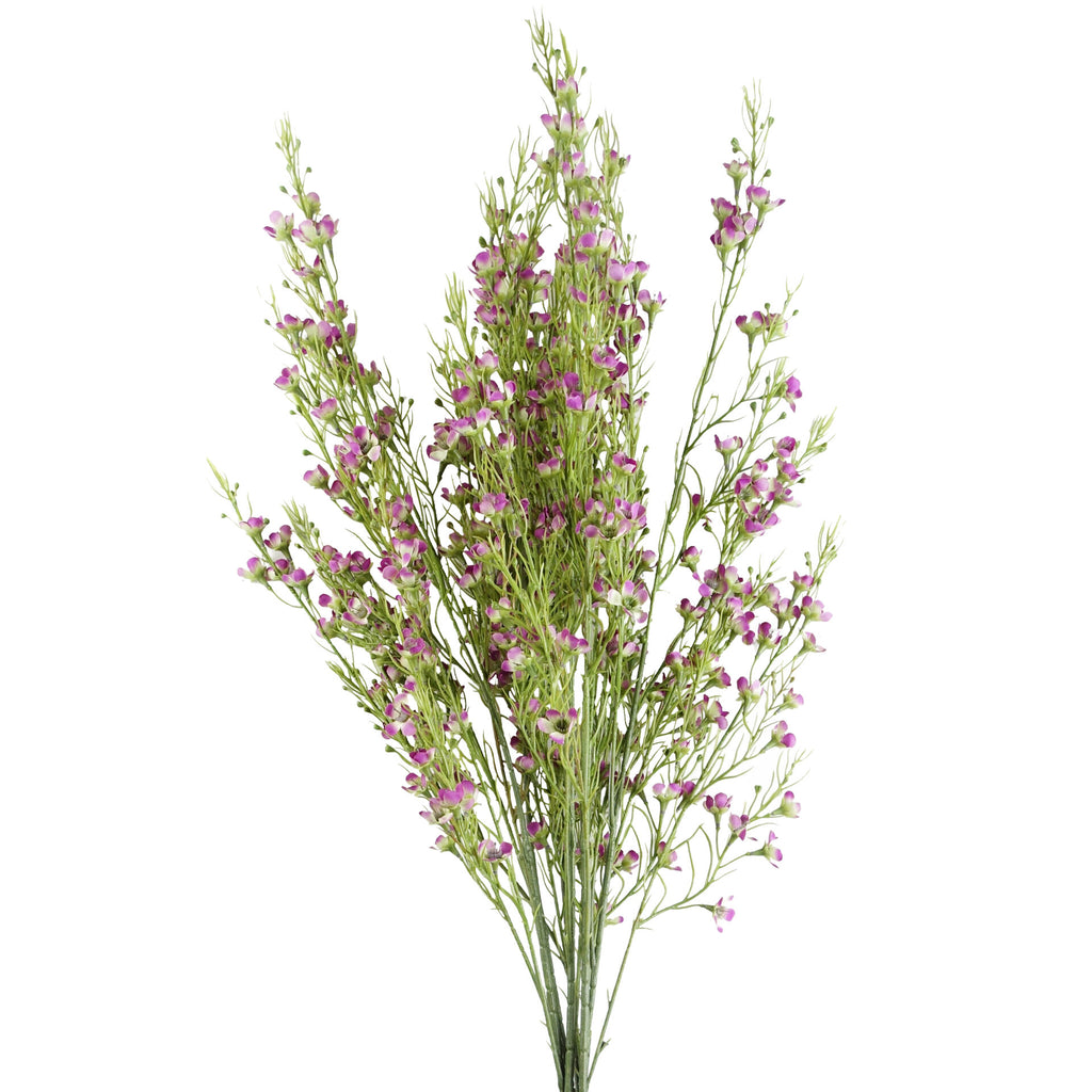100cm Artificial Foliage Stem with Small Flowers - Purple