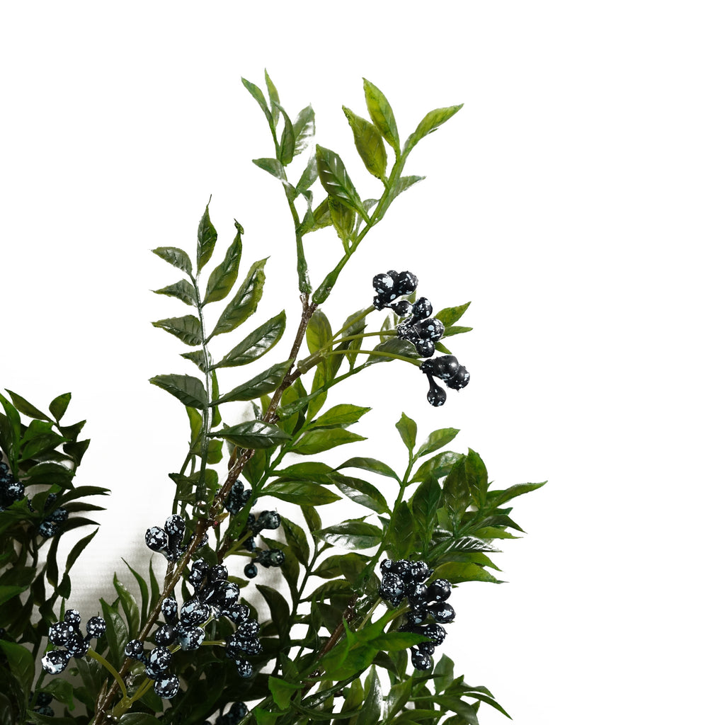 70cm Nandina Foliage Blue Berry Spray Artificial