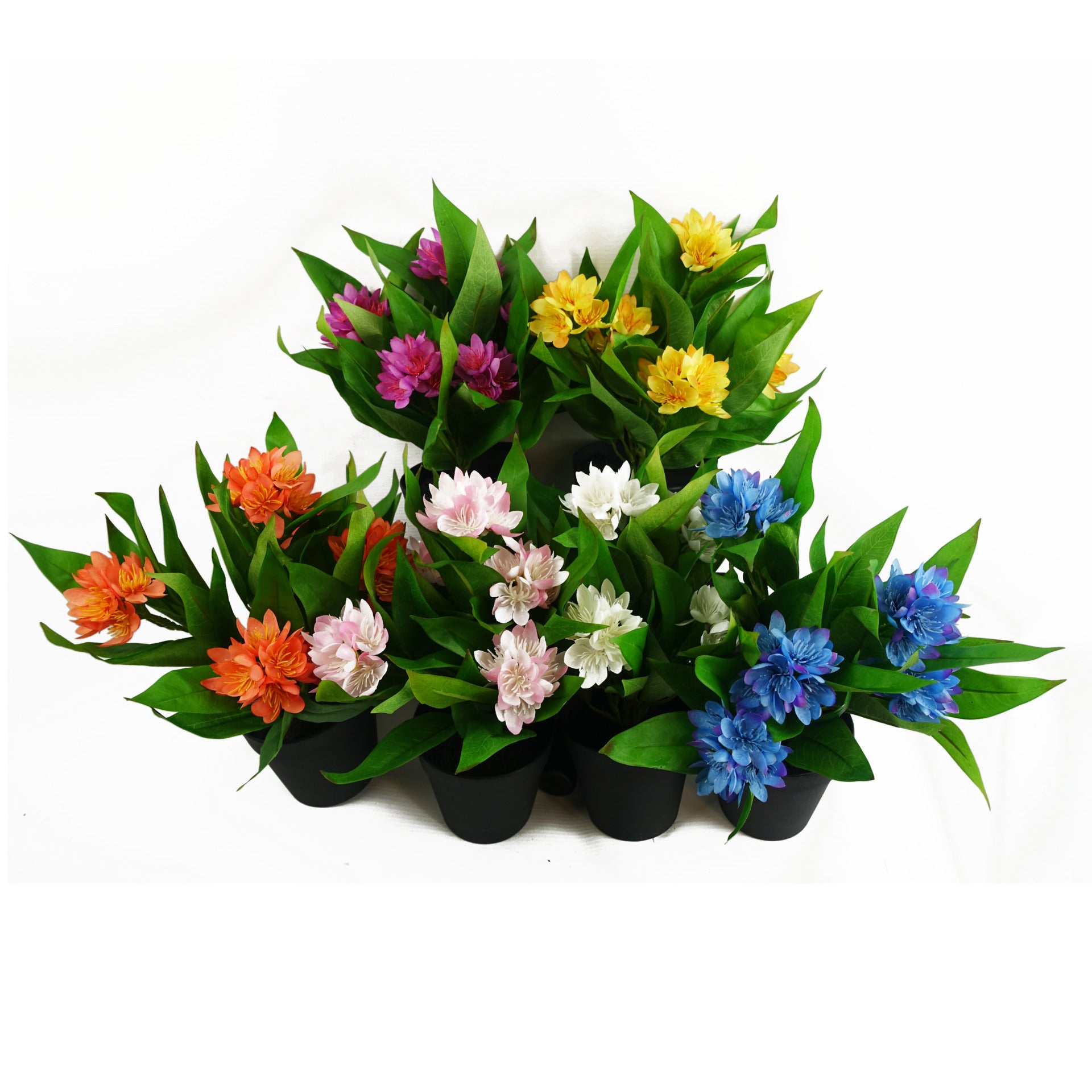 18cm Artificial Freesia Plant Yellow Flowering