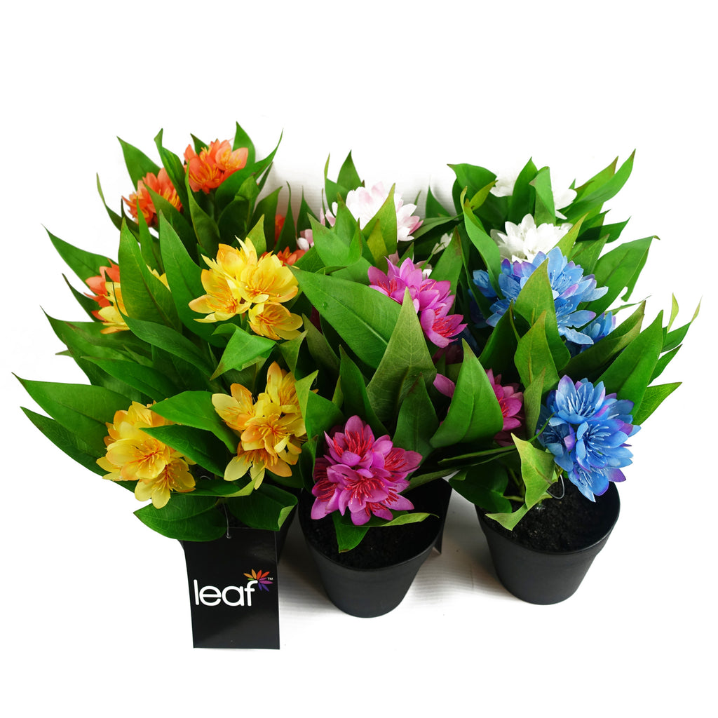 18cm Artificial Freesia Plant Orange Flowering