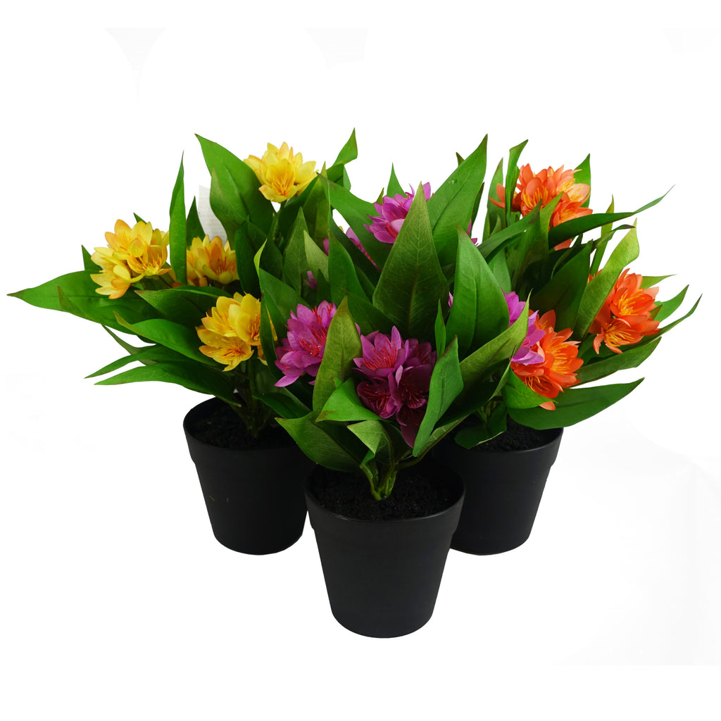 18cm Artificial Freesia Plant Yellow Flowering