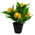 18cm Artificial Freesia Plant Yellow Flowering