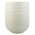 46cm x 40cm Mikos Extra Large Ridged Composite Planter - Stone Colour