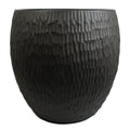 43cm Inoke Embossed Large Grey Composite Planter Plant Pot