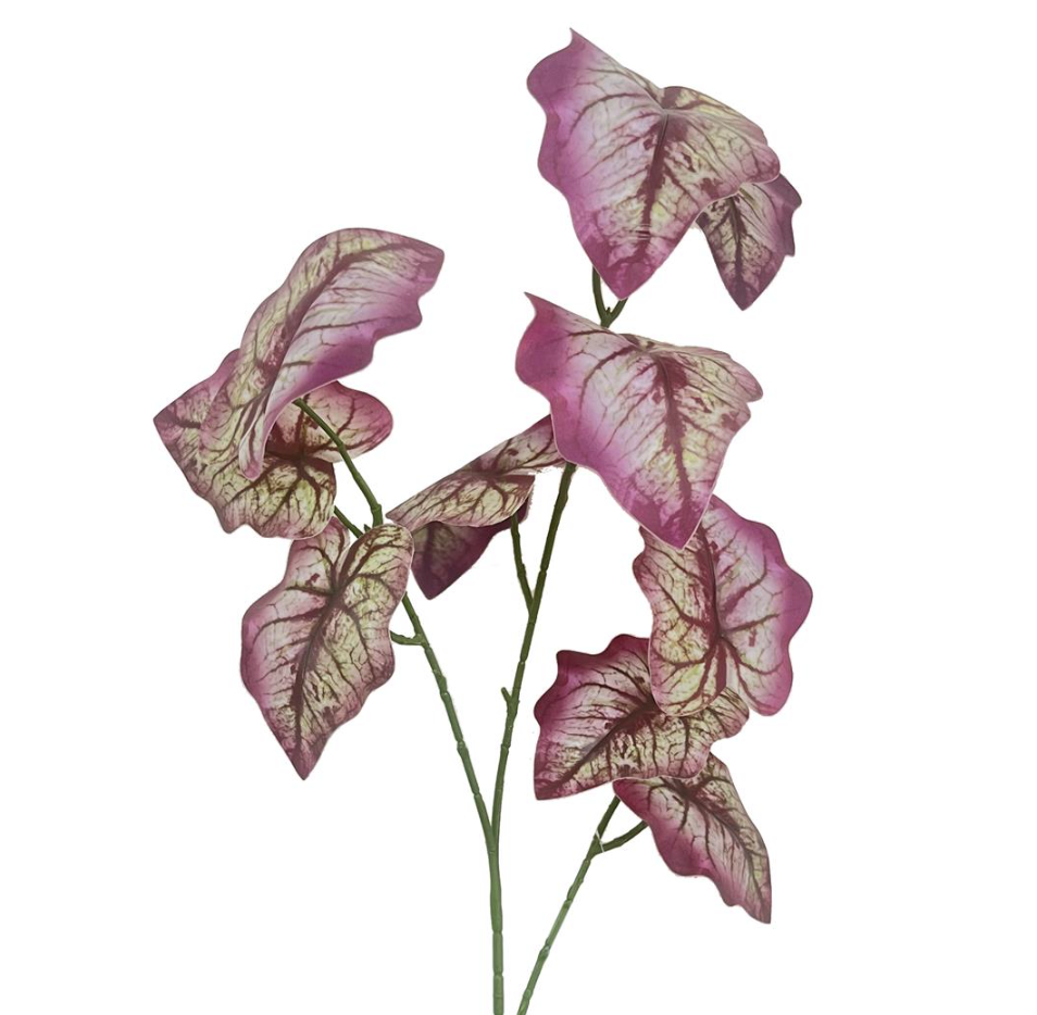 Pack of 6 x 85cm Artificial Purple Leaf Foliage