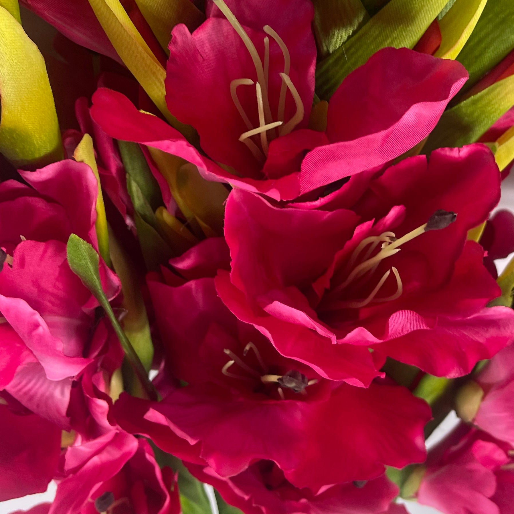 115cm Artificial Pink Gladioli Stem