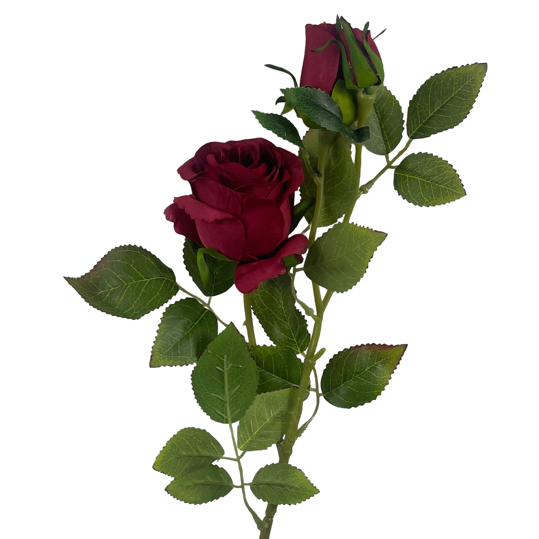 Pack of 6 x 60cm Artificial Red Rose Flower