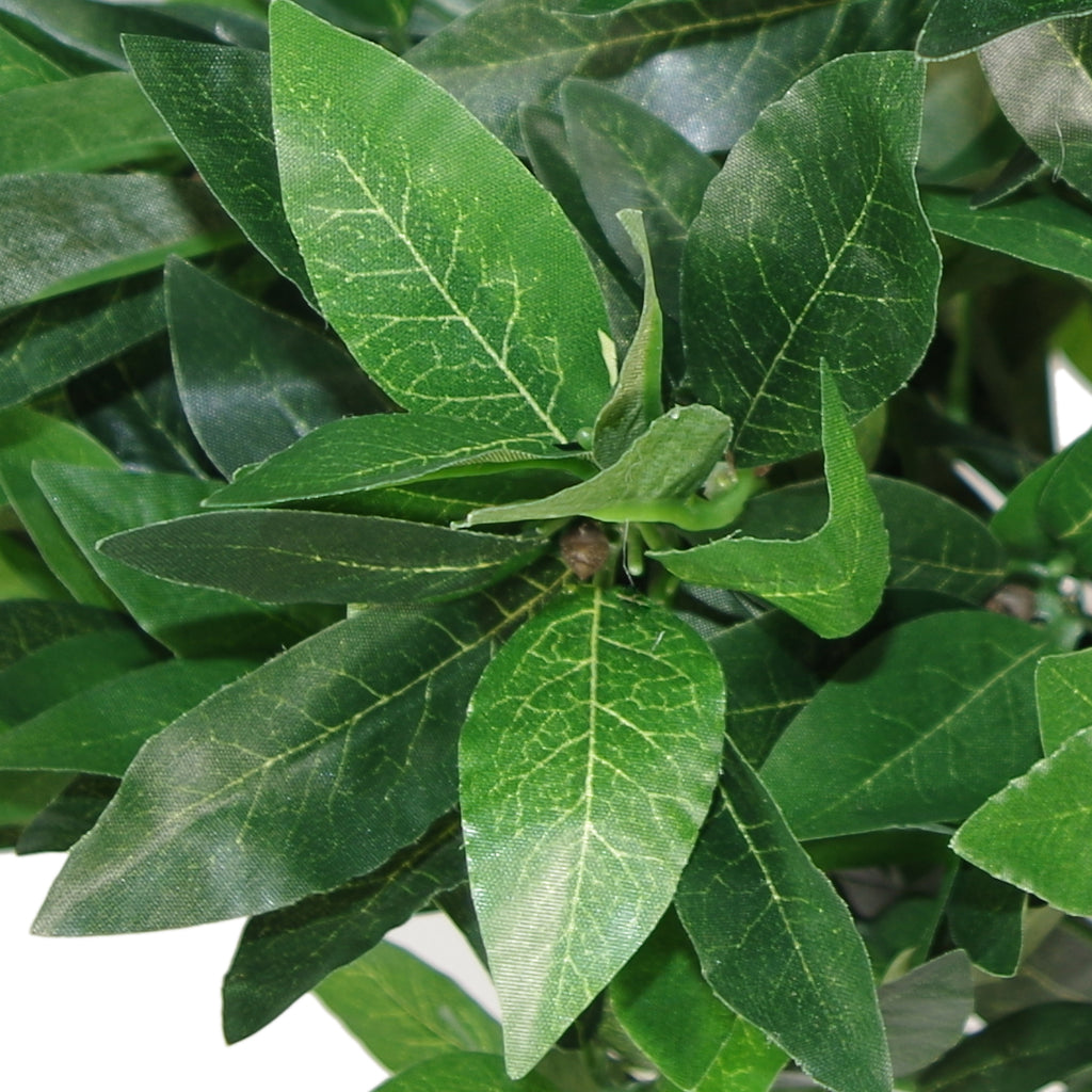 120cm (4ft) Plain Natural Trunk Artificial Topiary Bay Laurel Ball Tree