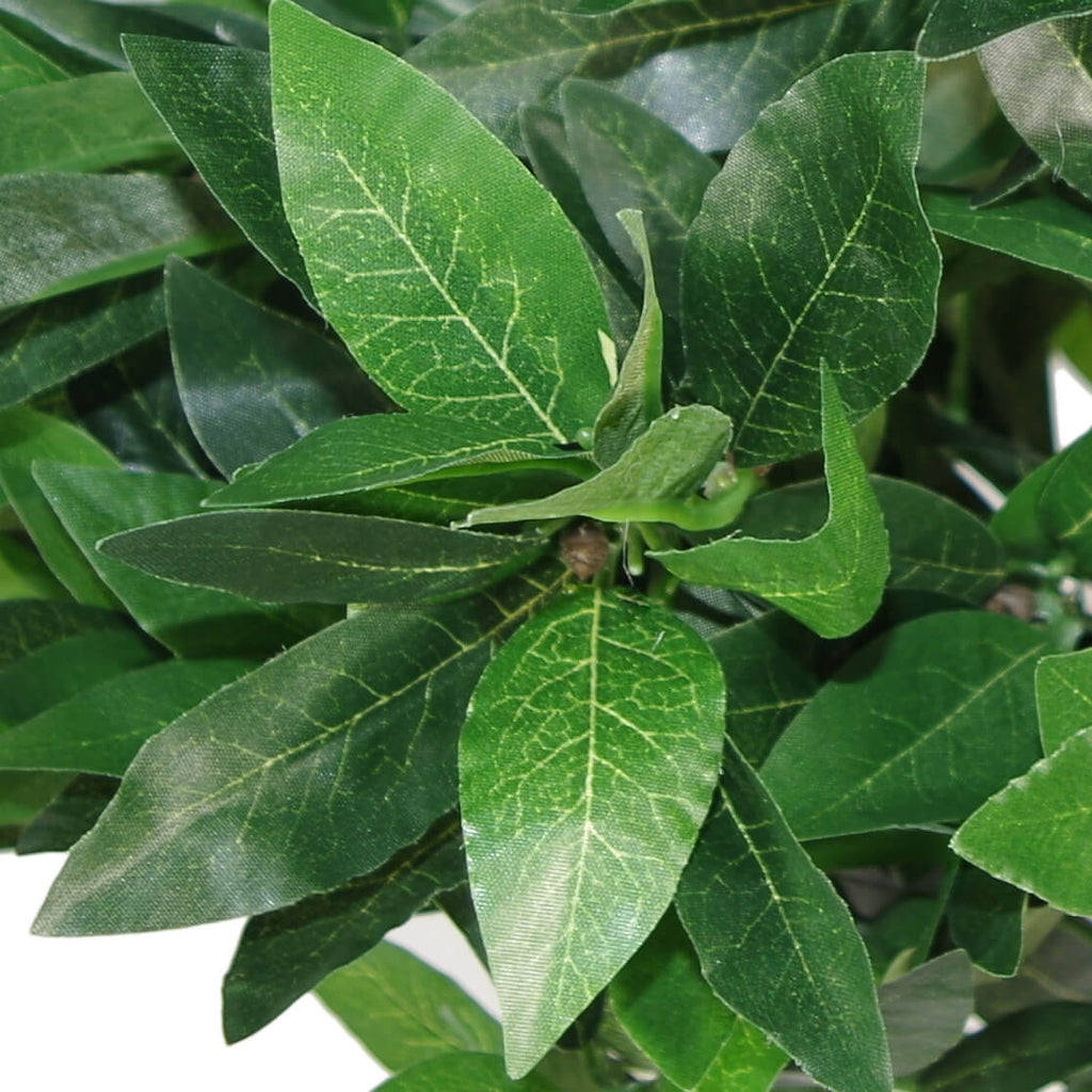 Pair of 120cm (4ft) Plain Stem Artificial Topiary Bay Laurel Ball Trees