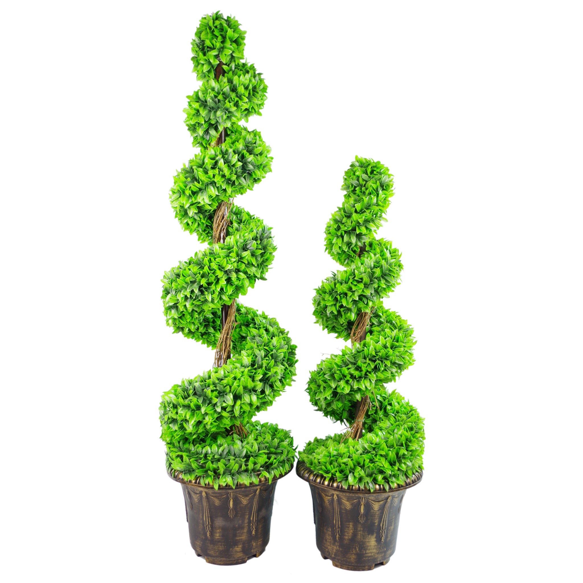 120cm Purple Large Leaf Spiral with Decorative Planter