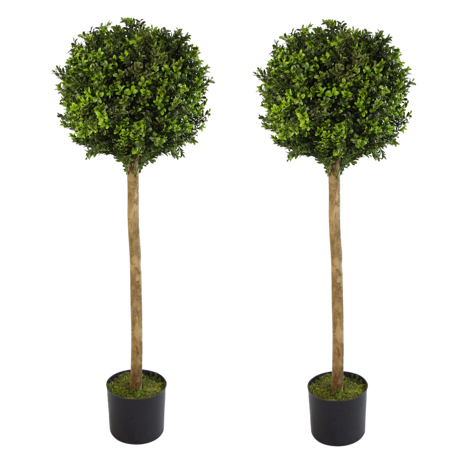 120cm Pair of 4ft Artificial Boxwood Buxus Ball Topiary Tree