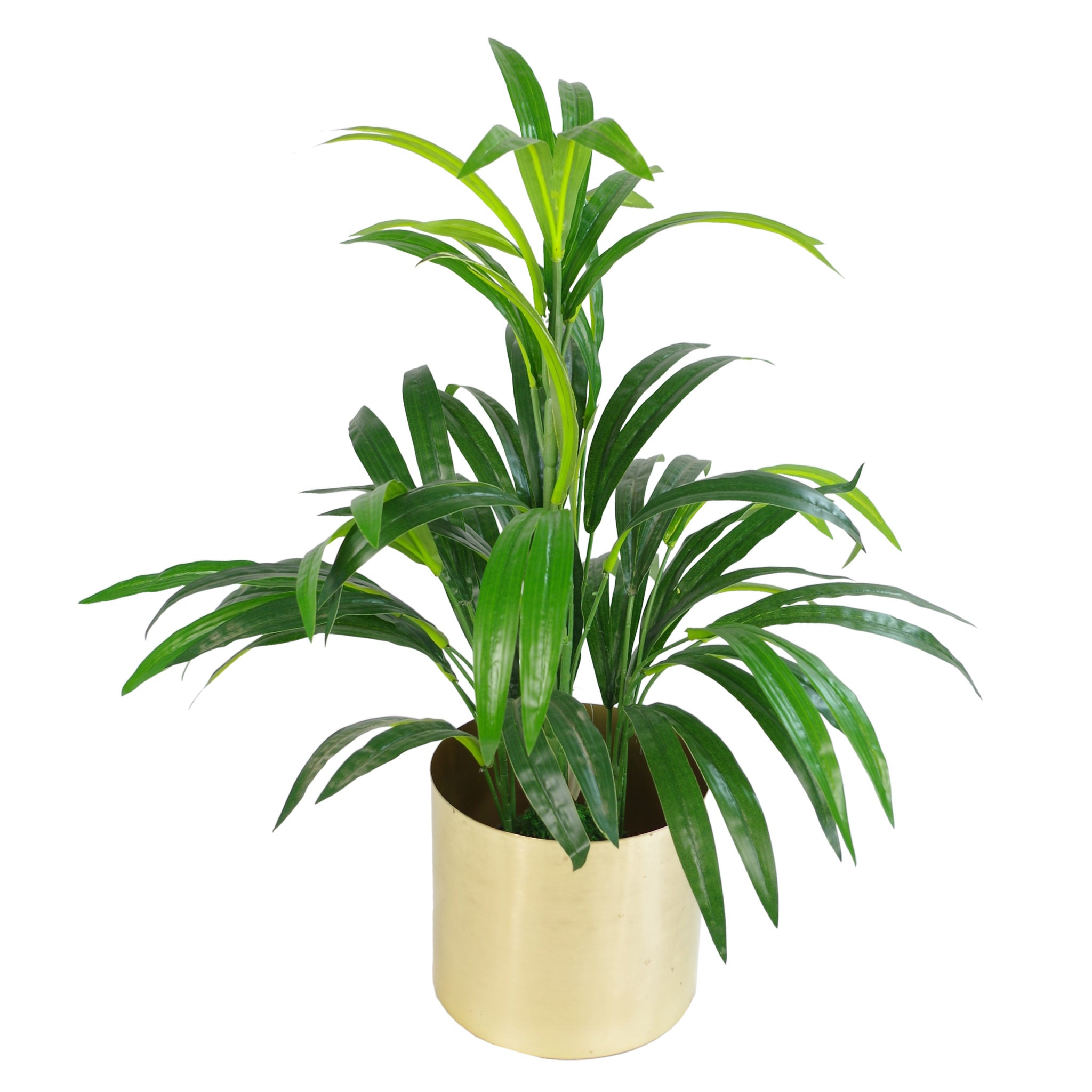 Leaf Metal Planter Plant Pot with Brushed Brass Finish 20 x 18cm
