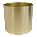 Leaf Metal Planter Plant Pot with Brushed Brass Finish 20 x 18cm