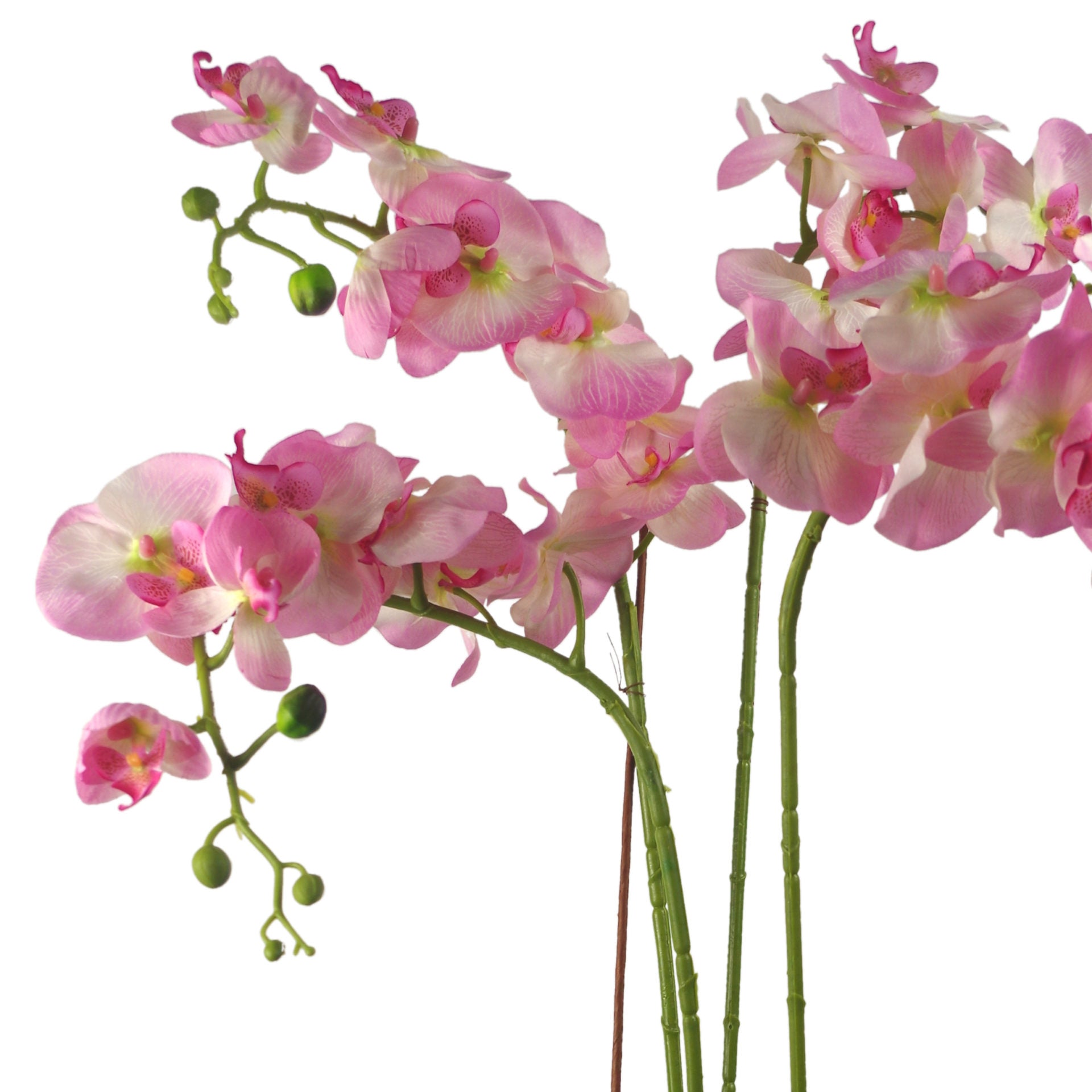 90cm Artificial Orchid Light Pink in Ceramic Cube Planter