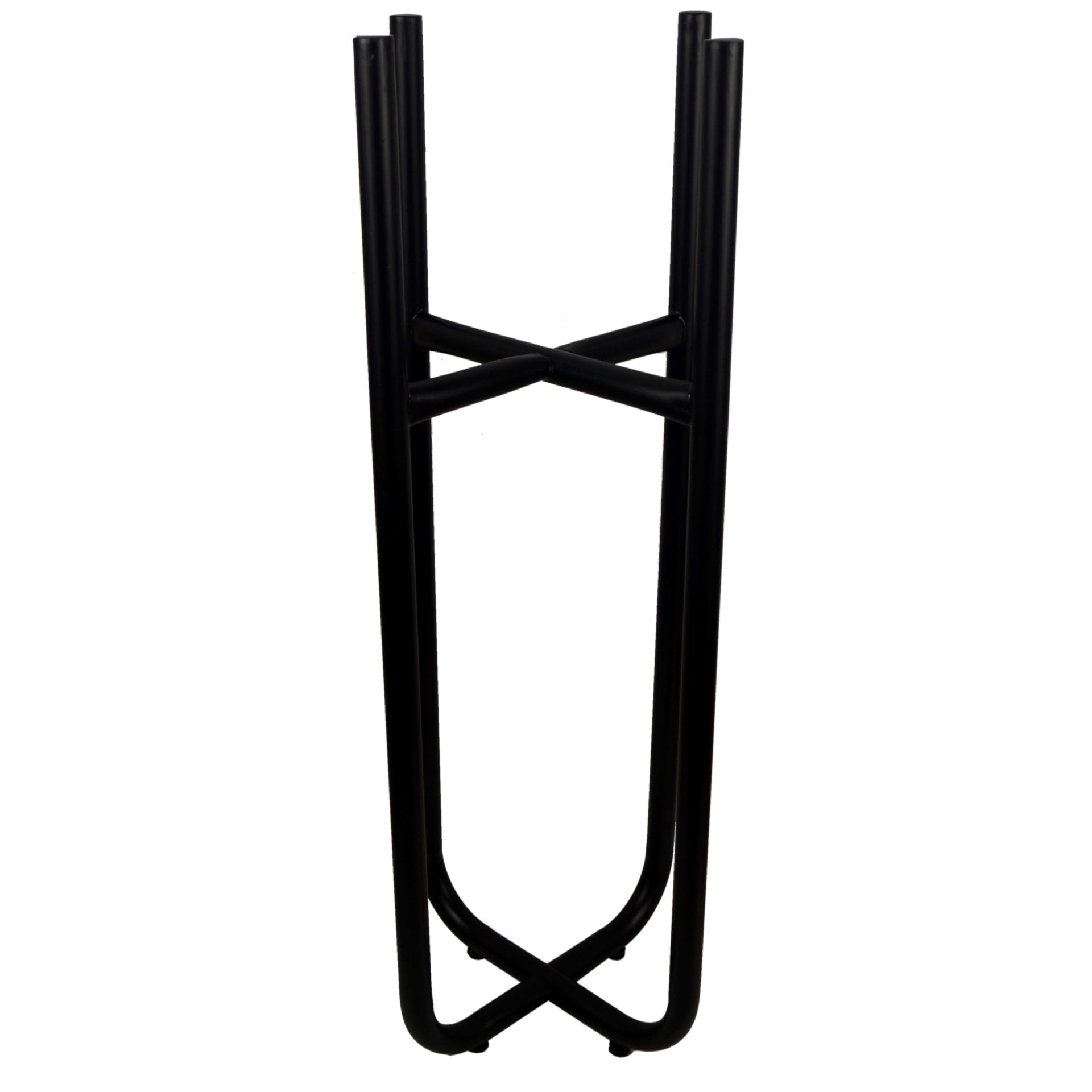 Tall Black Stand with Gold Metal Planter 62cm x 18cm