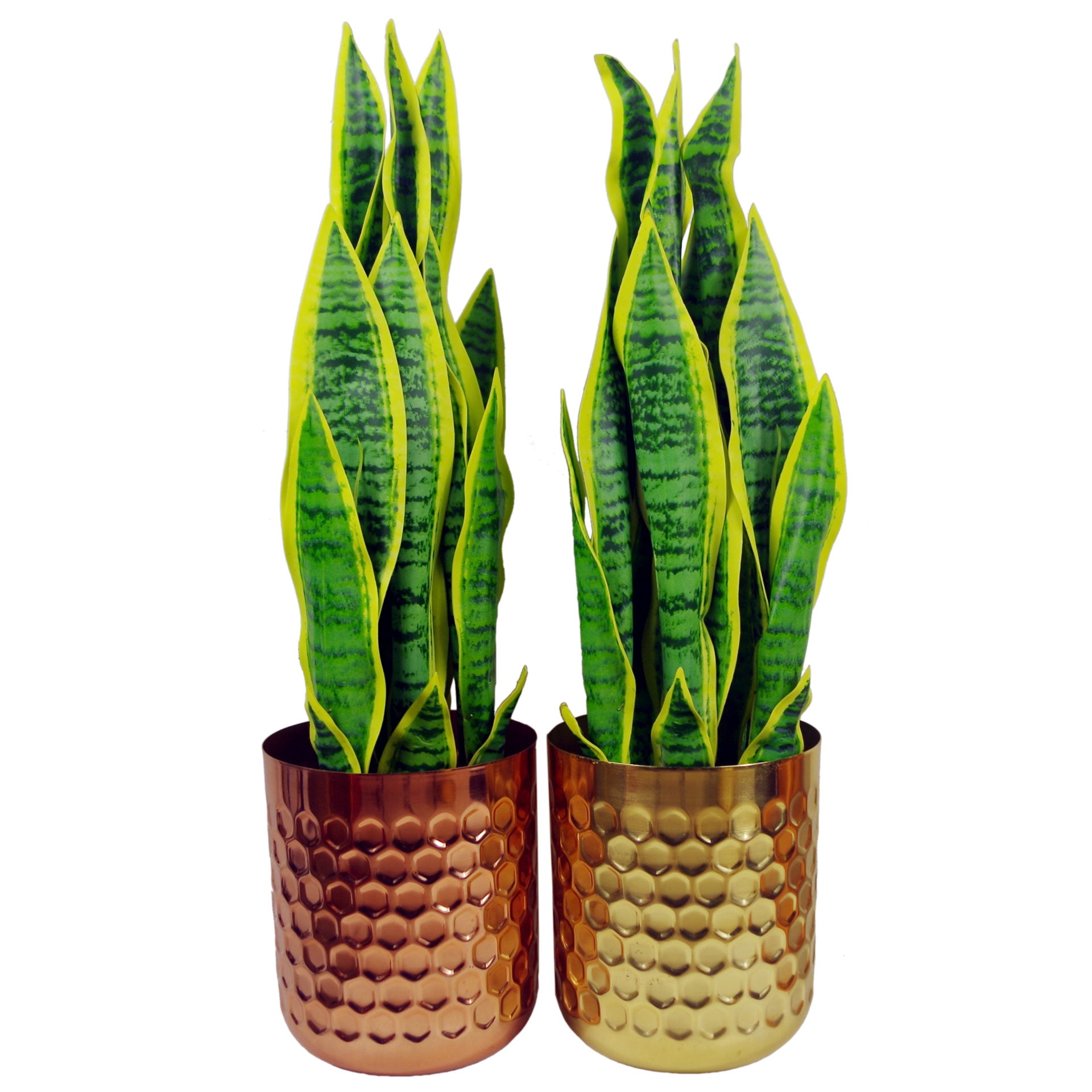 Honeycomb Metal Planter - Gold - 18cm x 15.5cm