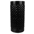 Diamond Metal Decorative Vase - Black 31 x 15cm