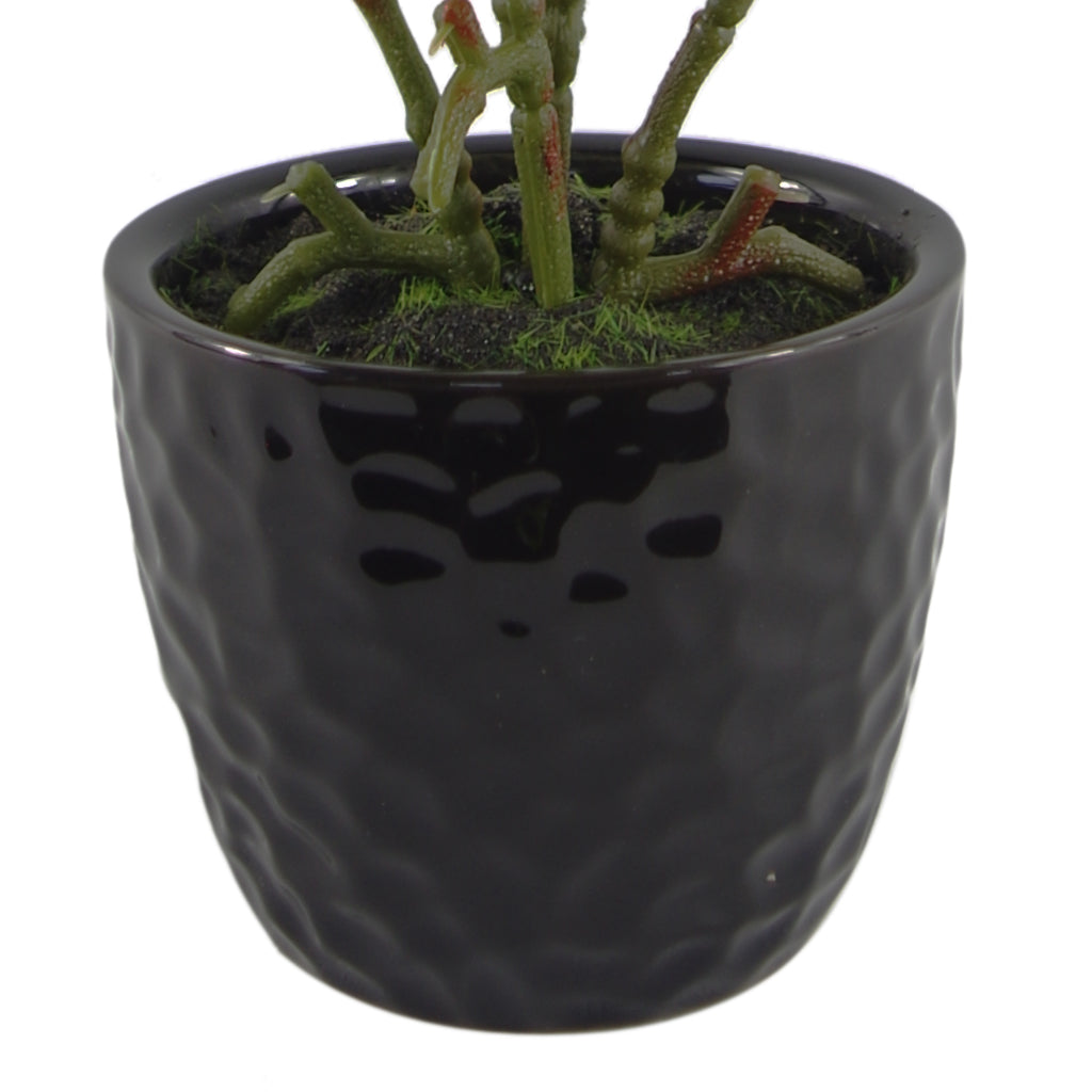 30cm Artificial White Mini Blossom Plant