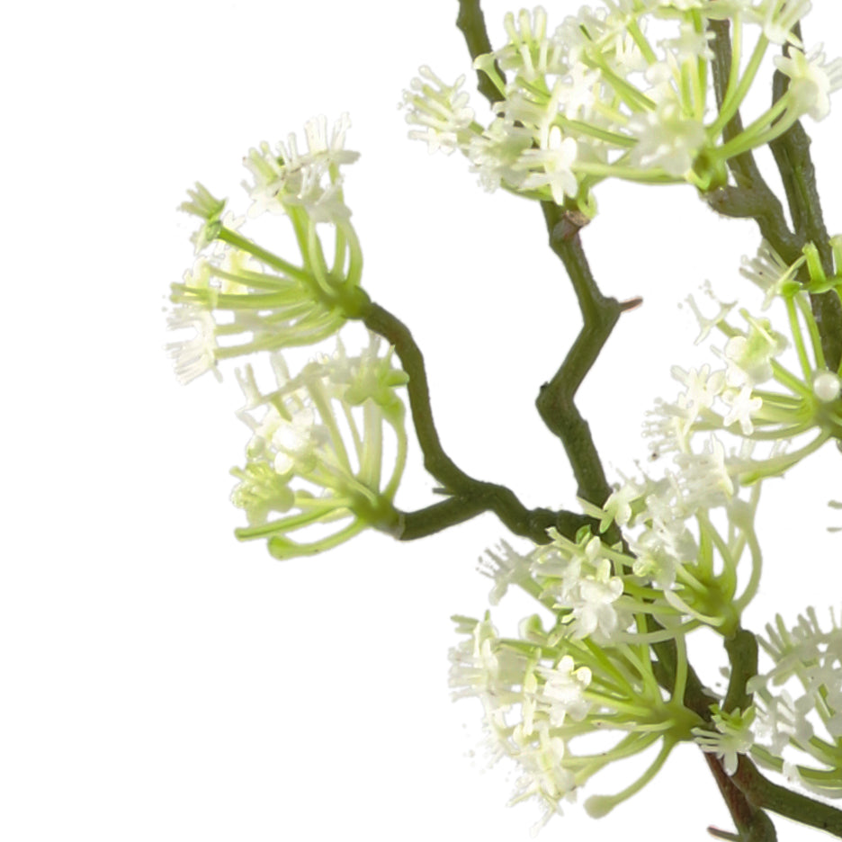 30cm Artificial White Mini Blossom Plant