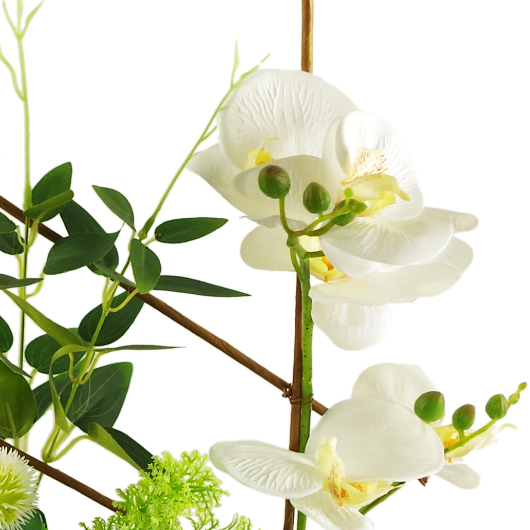 55cm Artificial Blossoming Orchid Display in Ceramic Planter