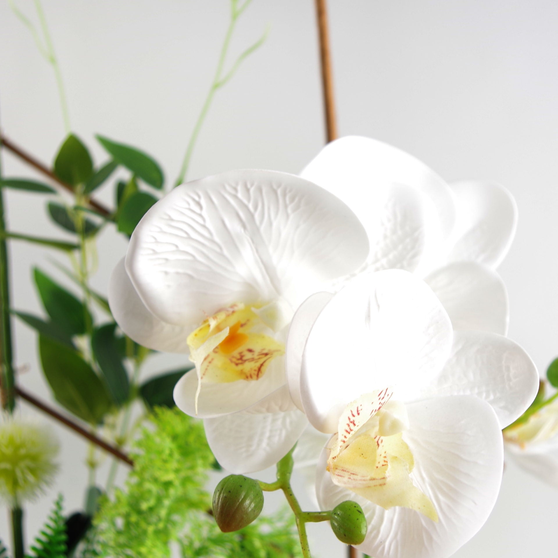 55cm Artificial Blossoming Orchid Display in Ceramic Planter