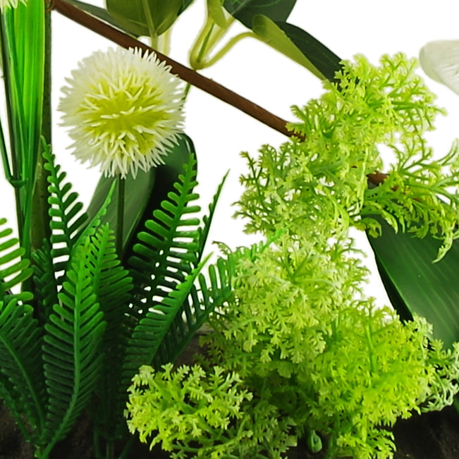 55cm Artificial Blossoming Orchid Display in Ceramic Planter