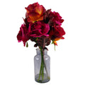 38cm Artificial Rose Arrangement in Vase