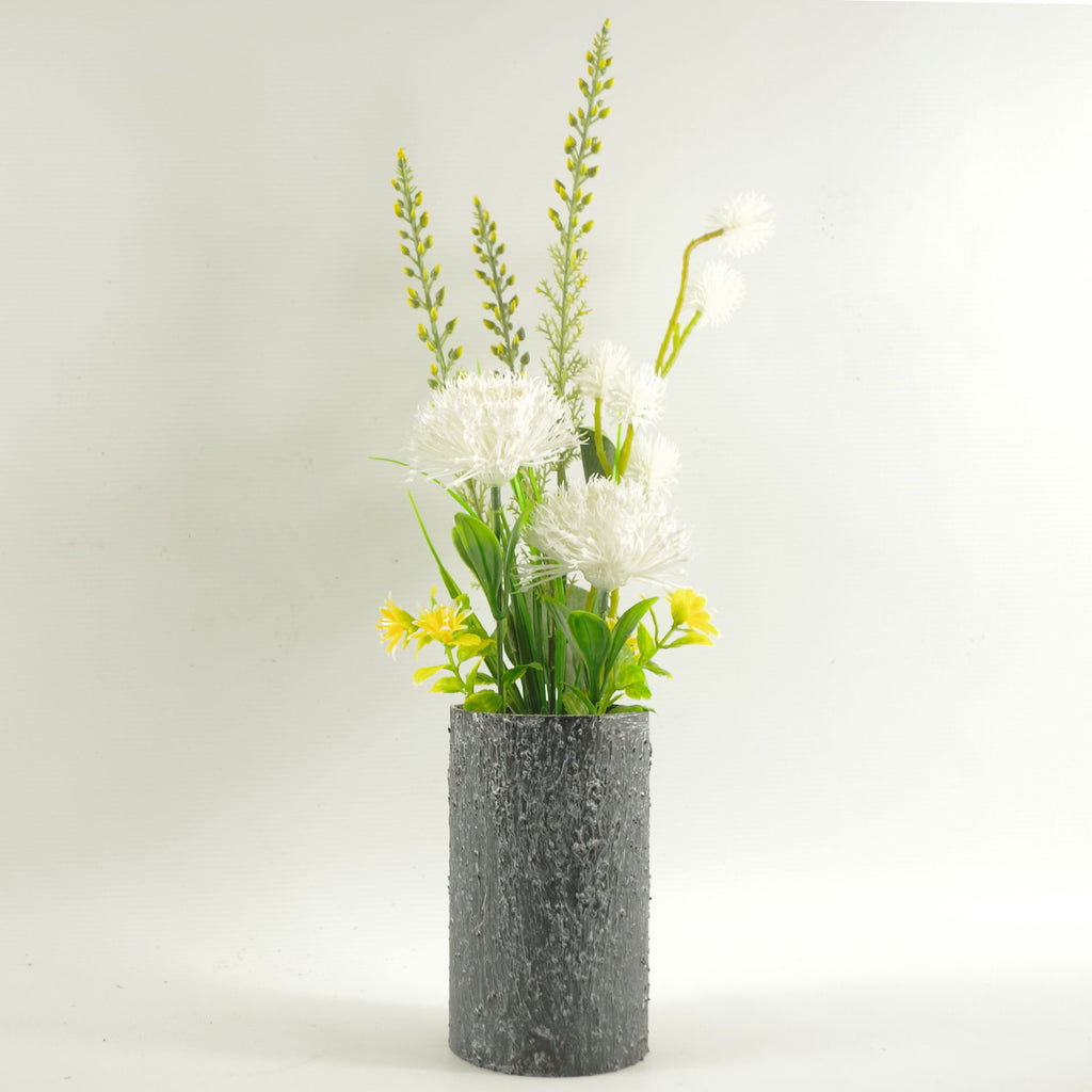 38cm Artificial Grass Allium Arrangement in Vase