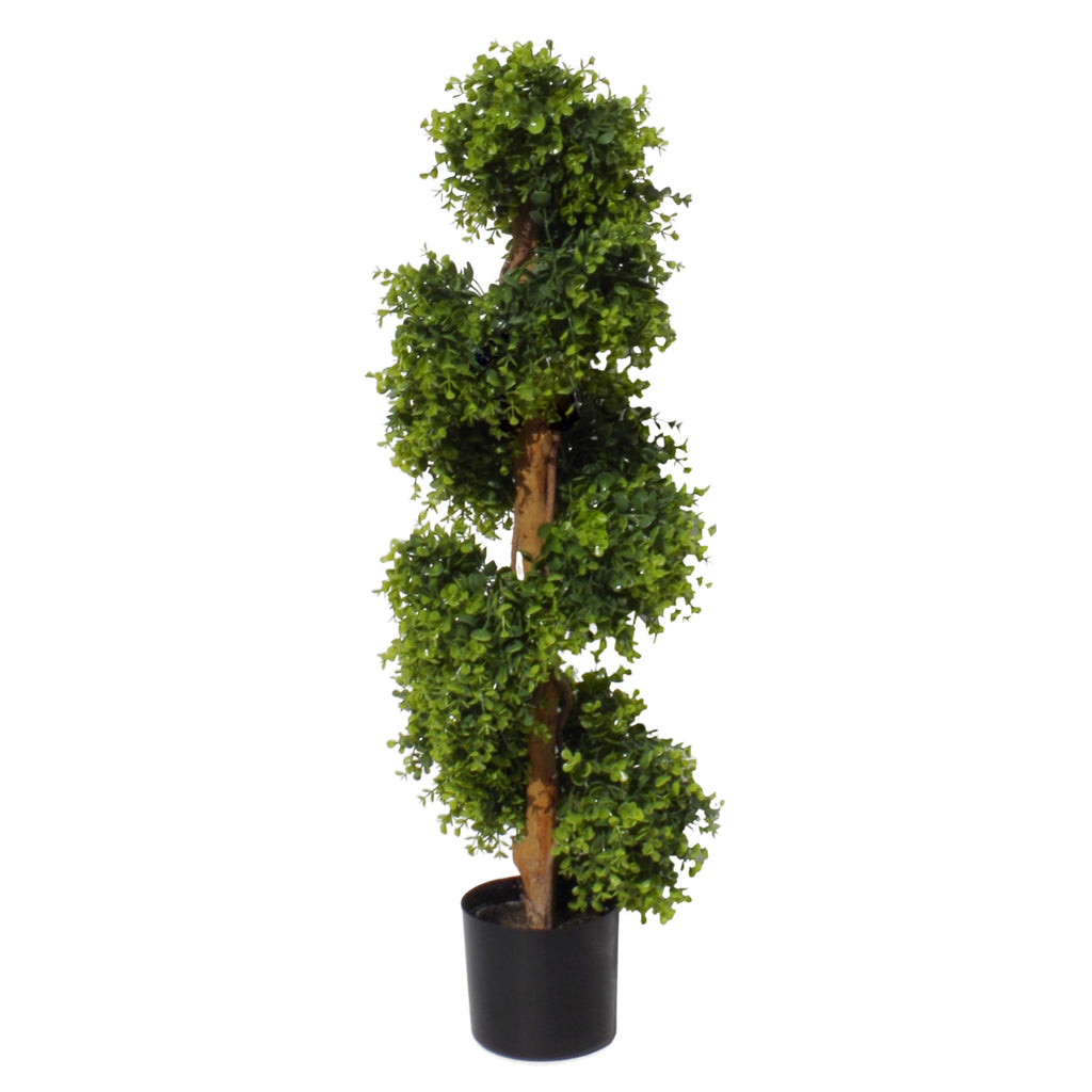 100cm Artificial Spiral Topiary Tree Natural Look UV Protected