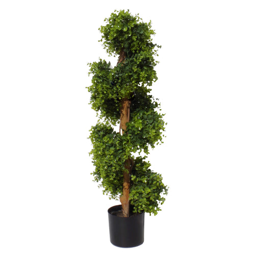 100cm Artificial Spiral Topiary Tree Natural Look UV Protected