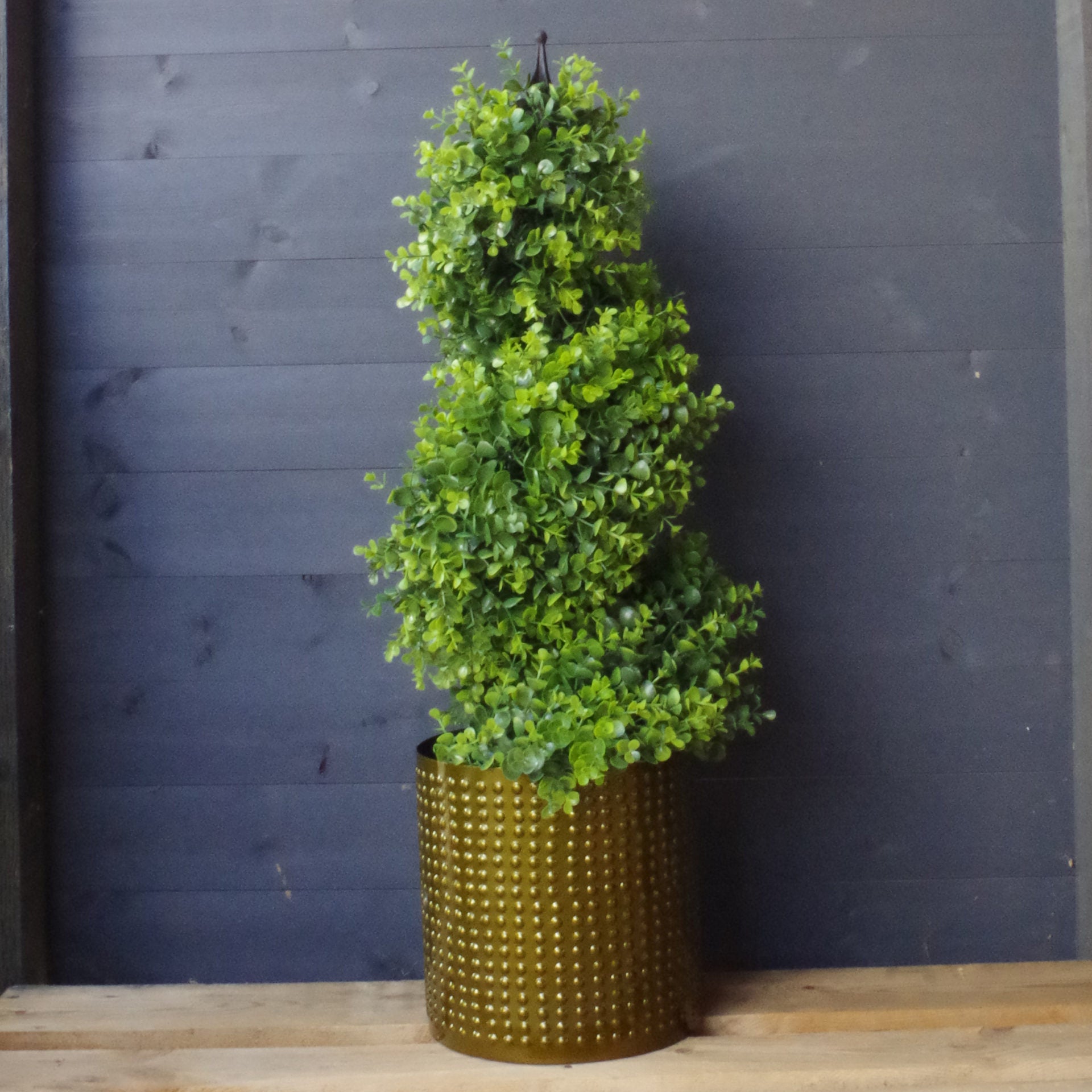 90cm Boxwood Topiary Spiral Tree UV Protected