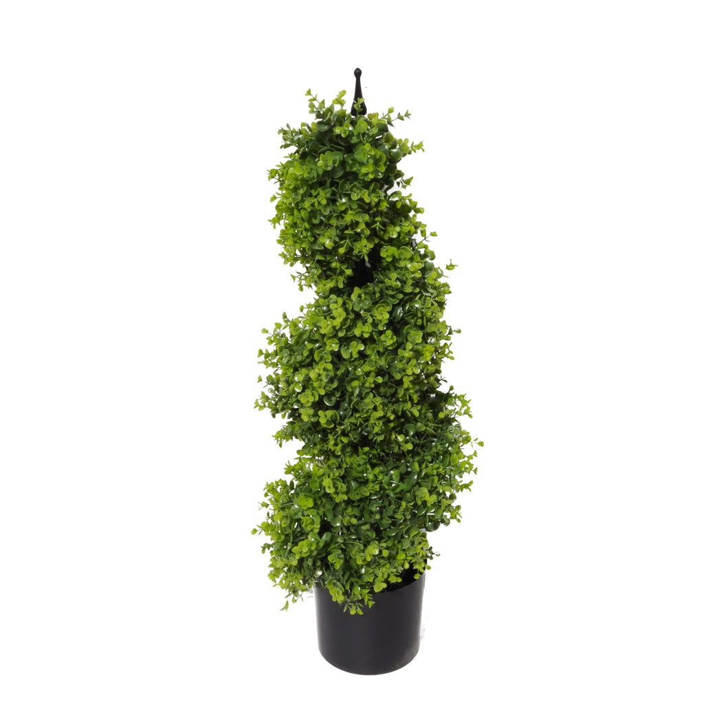 90cm Boxwood Topiary Spiral Tree UV Protected