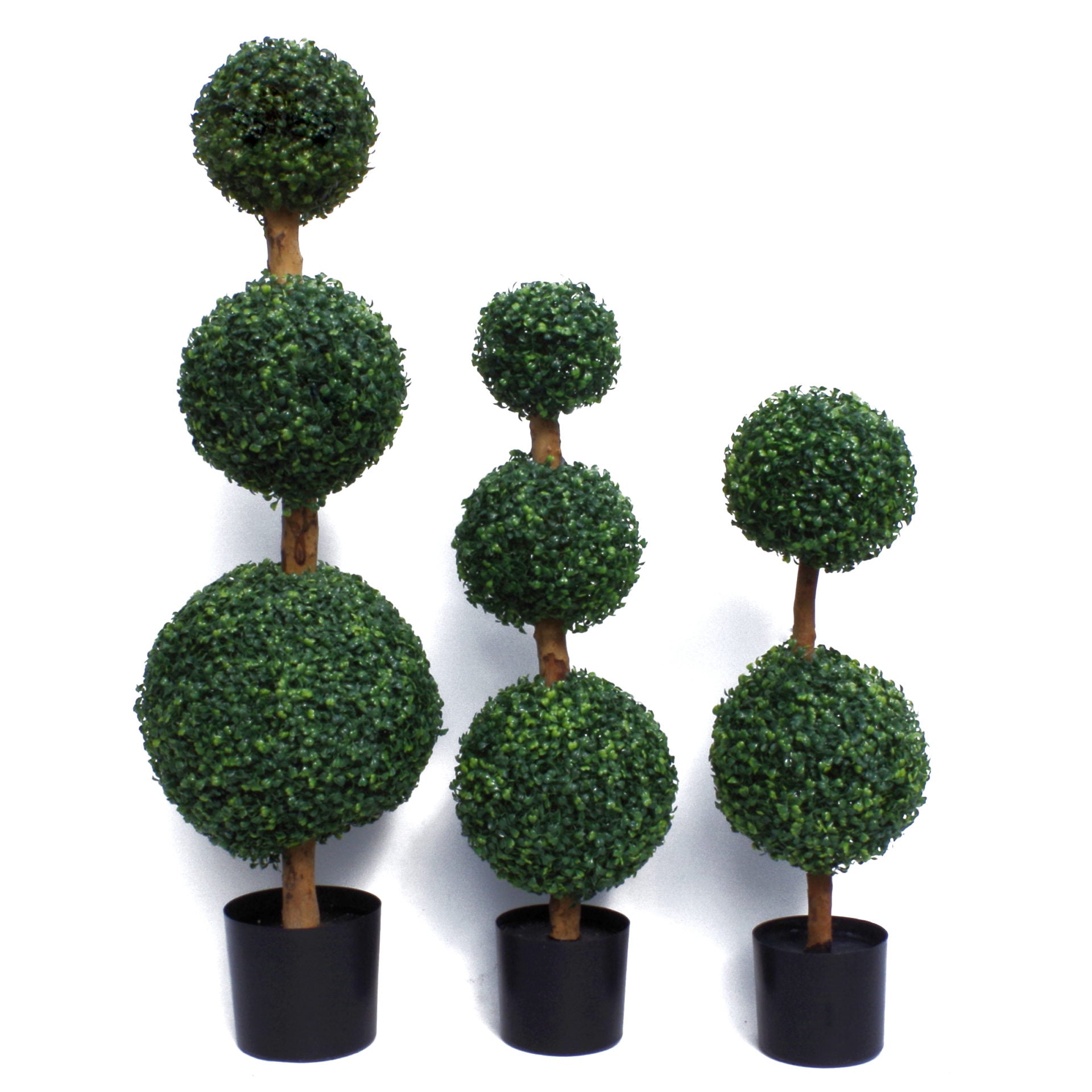 80cm Artificial Two Ball Topiary Tree UV Protected