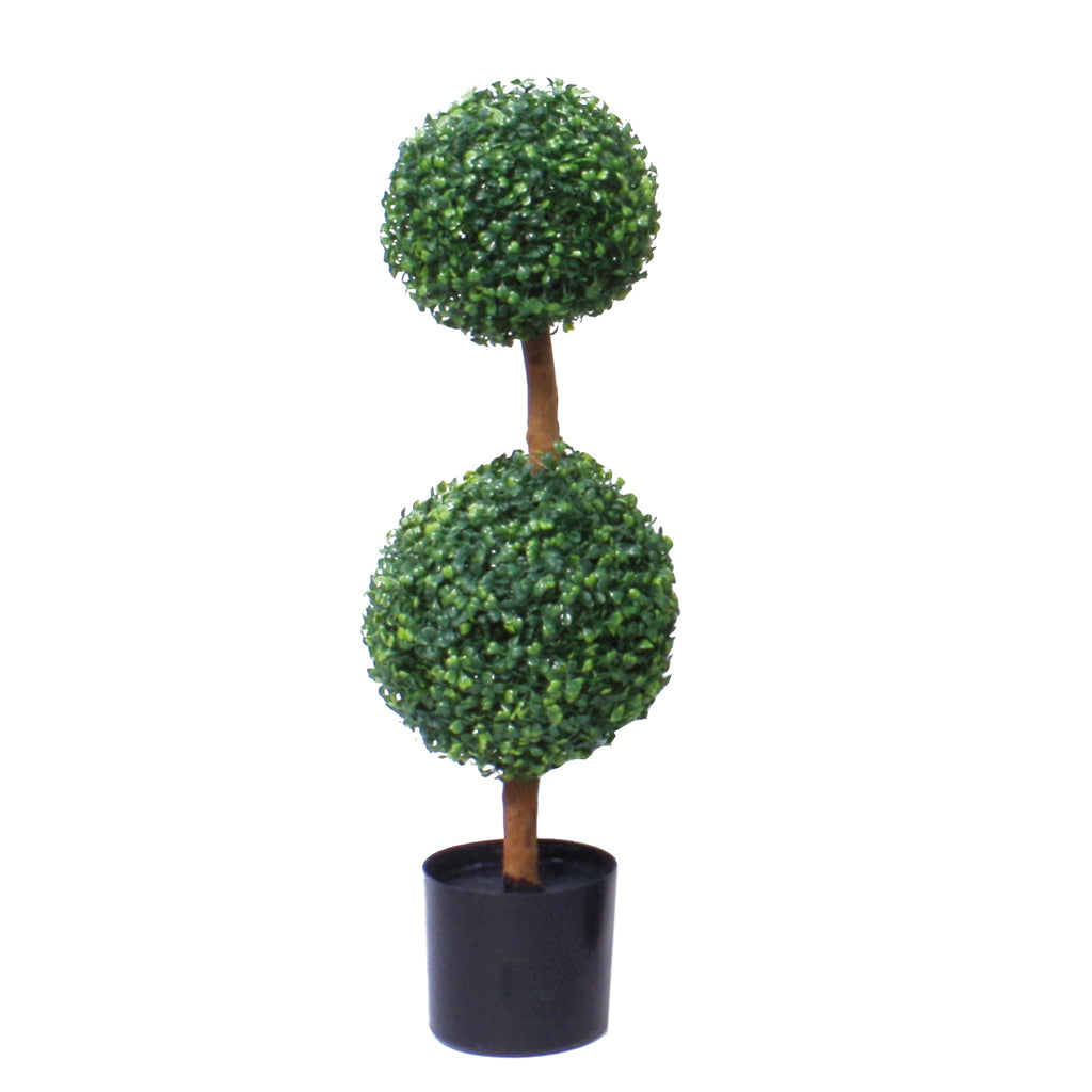 80cm Artificial Two Ball Topiary Tree UV Protected