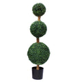 120cm Artificial Three Ball Topiary Tree UV Protected