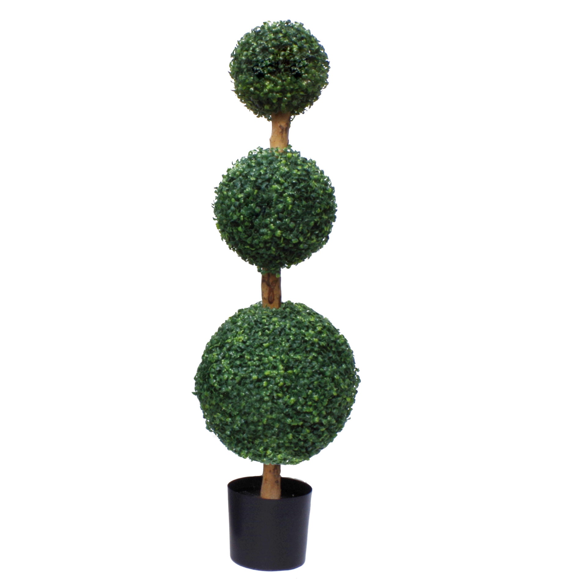 120cm Artificial Three Ball Topiary Tree UV Protected
