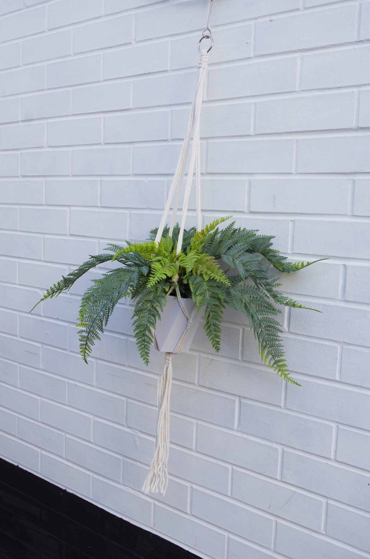 Potted Realistic Artificial Urban Jungle Hanging Fern Plant